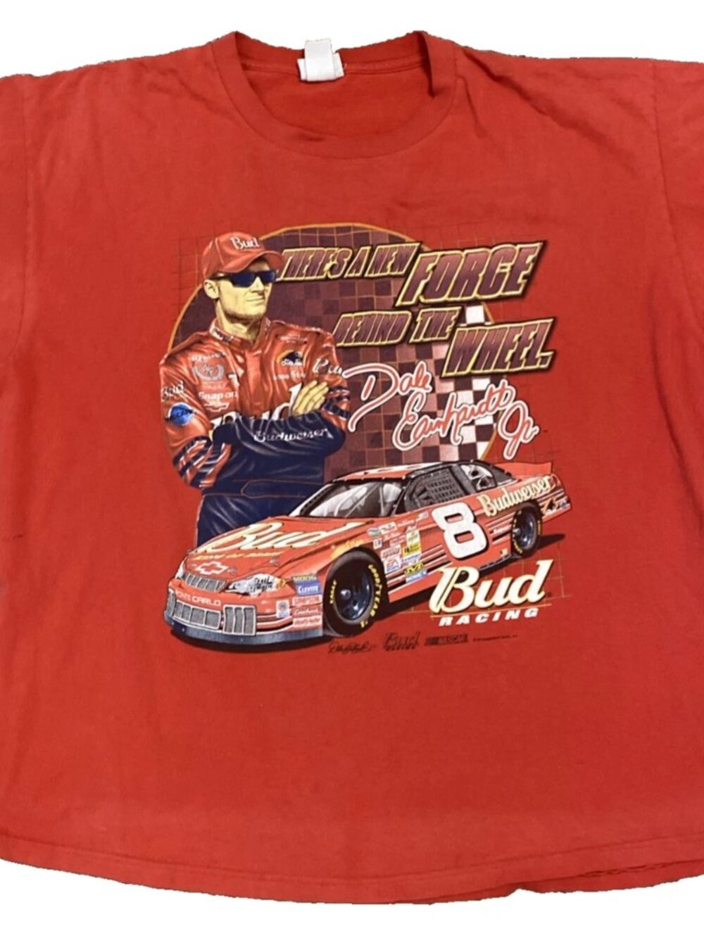 VTG Chase Authentics NASCAR Dale Earnhardt Jr Bud Racing Budweiser Shirt RED XXL